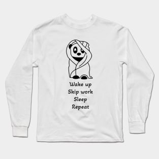 Panda under blanket Long Sleeve T-Shirt